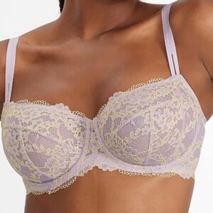 Lace Unlined Side Support Adjustable Bra